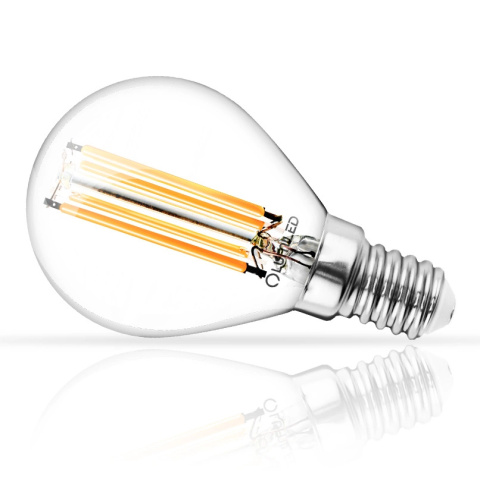 Żarówka LED E14 Kulka P45 4W = 40W 470lm 4000K Neutralna 360° FILAMENT