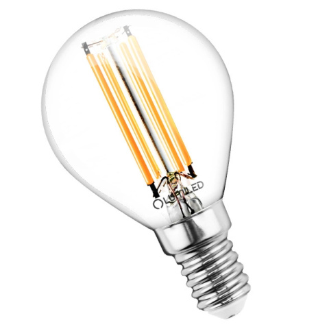 Żarówka LED E14 Kulka P45 4W = 40W 470lm 4000K Neutralna 360° FILAMENT
