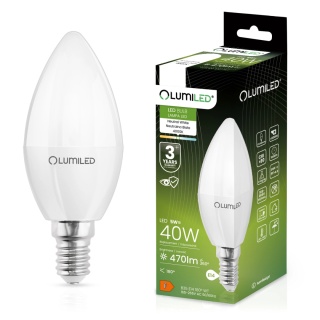Żarówka LED E14 Świeczka B35 5W = 40W 470lm 4000K Neutralna 180°