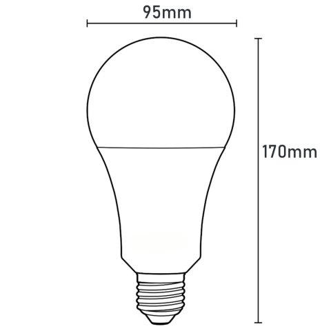 Żarówka LED E27 A95 24W = 200W 3452lm 6500K Zimna 260° LUMILED