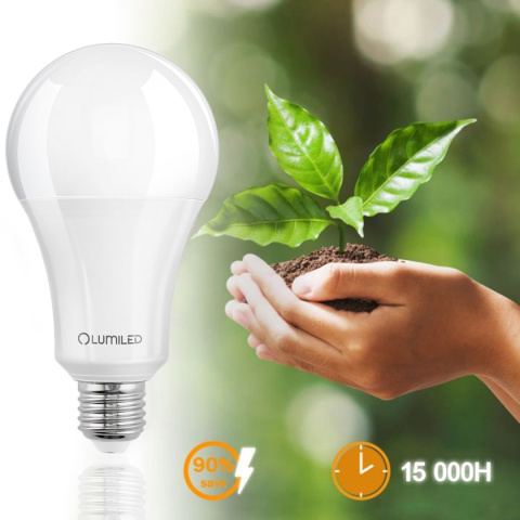 Żarówka LED E27 A95 24W = 200W 3452lm 6500K Zimna 260° LUMILED