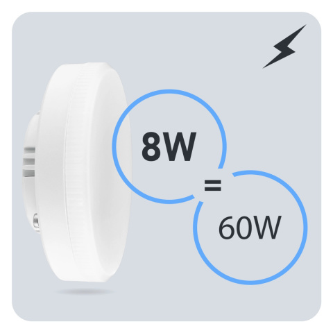 Żarówka LED GX53 8W = 60W 720lm 4000K Neutralna 120°
