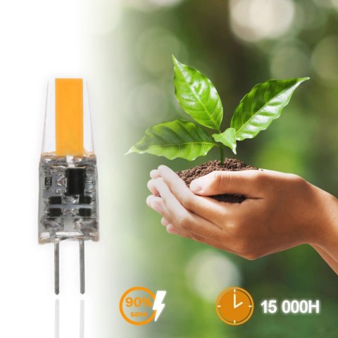 Żarówka LED G4 3W = 30W 330lm 3000K 12V COB 360° Filament Energooszczędna