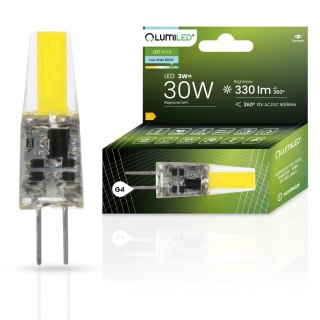 Żarówka LED G4 Kapsułka 3W = 30W 330lm 6500K Zimna 360° 12V FILAMENT