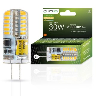 Żarówka LED G4 Kapsułka 4W = 30W 380lm 3000K Ciepła 360° 12V Energooszczędna