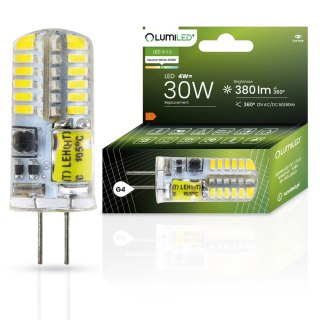 Żarówka LED G4 Kapsułka 4W = 30W 380lm 4000K Neutralna 360° 12V Energooszczędna