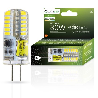 Żarówka LED G4 4W 12V 4000K 380lm LUMILED LEDZARMI094AA