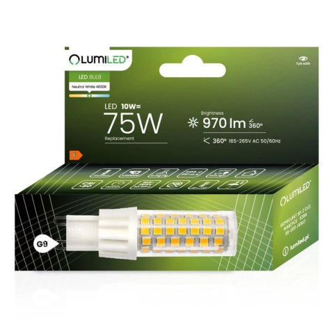 Żarówka LED G9 10W = 75W 970lm 4000K SMD 2835 360° Barwa Neutralna