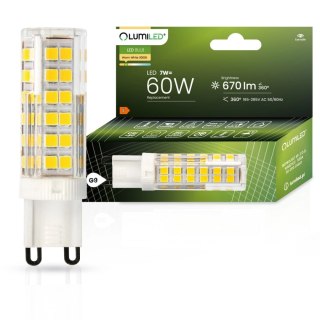 Żarówka LED G9 7W = 60W 670lm 3000K SMD 2835 360° Energooszczędna