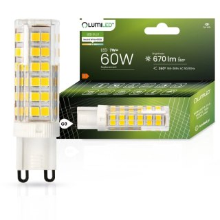 Żarówka LED G9 7W = 60W 670lm 4000K SMD 2835 360° Barwa Neutralna