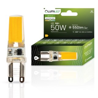 Żarówka LED G9 Kapsułka 5W = 50W 550lm 4000K Neutralna 360° FILAMENT