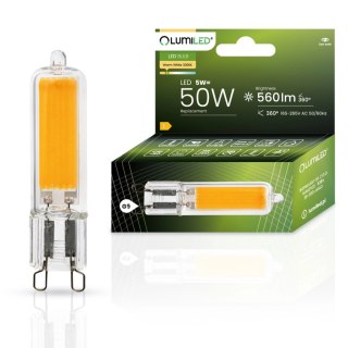 Żarówka LED G9 Kapsułka 5W = 50W 560lm 3000K Ciepła 360° FILAMENT