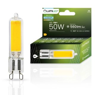 Żarówka LED G9 Kapsułka 5W = 50W 560lm 6500K Zimna 360° FILAMENT