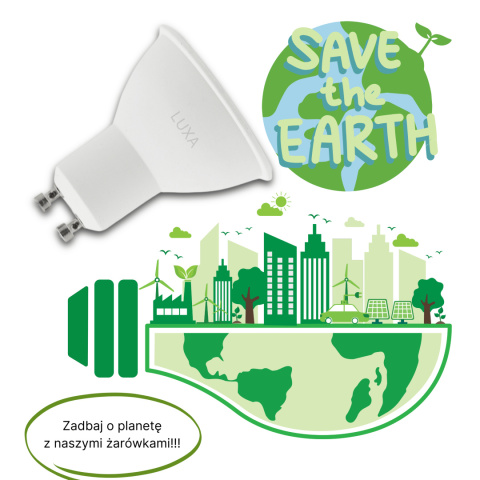 Żarówka LED GU10 1,5W 120lm Barwa Ciepła 3000K 110°