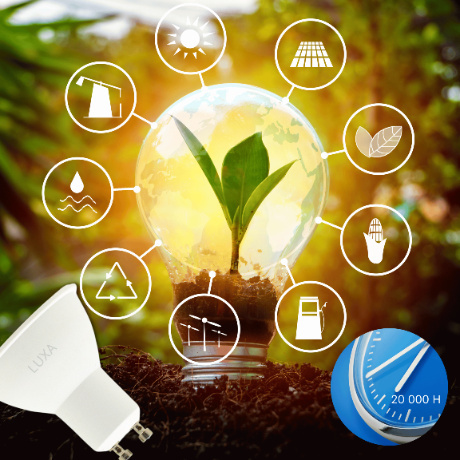 Żarówka LED GU10 5W 400lm Barwa Ciepła 3000K 110°