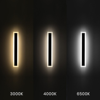 Minimalistyczna lampa ścienna LED WOW 20W 60cm 3CCT IP54 do nowoczesnej elewacji