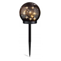 Kula Lampa Solarna Ogrodowa LED Wbijana Ozdobna IP44 3000K 10cm Dymione