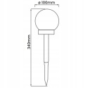 Kula Lampa Solarna Ogrodowa LED Wbijana Ozdobna IP44 3000K 10cm Dymione