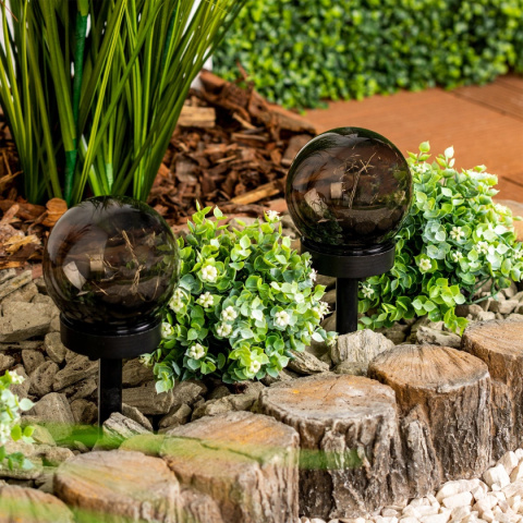 Kula Lampa Solarna Ogrodowa LED Wbijana Ozdobna IP44 3000K 10cm Dymione