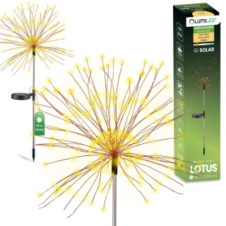 Lampa Ogrodowa LED Solarna Wbijana Dmuchawiec Drzewko Solarne Fajerwerki