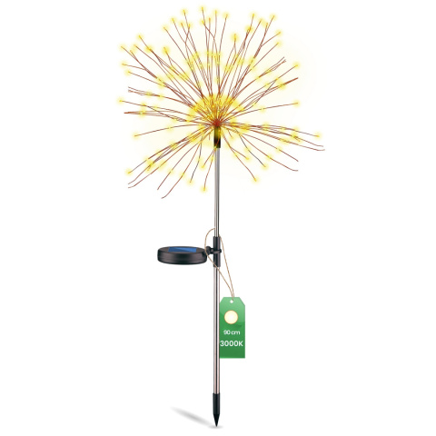 Lampa Ogrodowa LED Solarna Wbijana Dmuchawiec Drzewko Solarne Fajerwerki