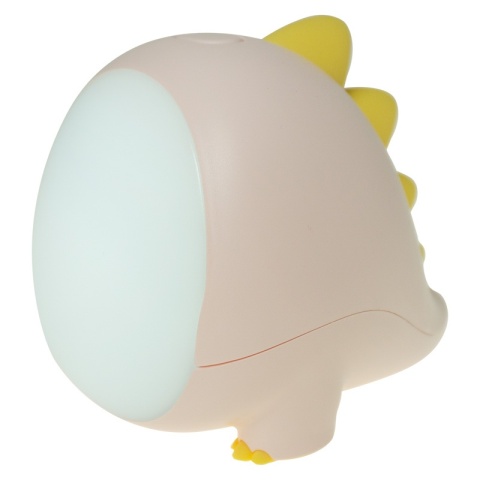 Przyjazny dinozaur LED z miękkiego silikonu – różowa wersja