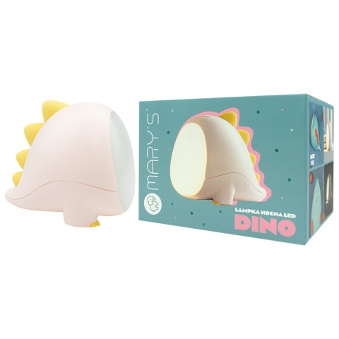 Lampka dla dzieci w formie dinozaura – różowa edycja