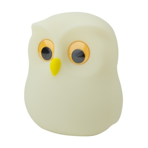 Detal lampki nocnej sowa – wysokiej jakości silikonowa powierzchnia