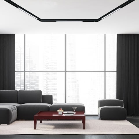 Minimalistyczna listwa LED 3000 K czarna