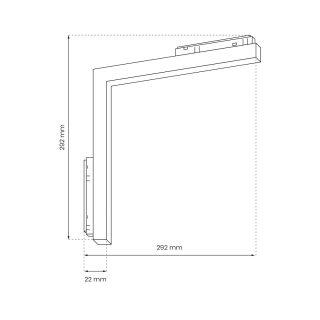 Lampa MAGNETIC TRACK L‑DOWN 24 W LED 3000 K czarna Milagro ML8933