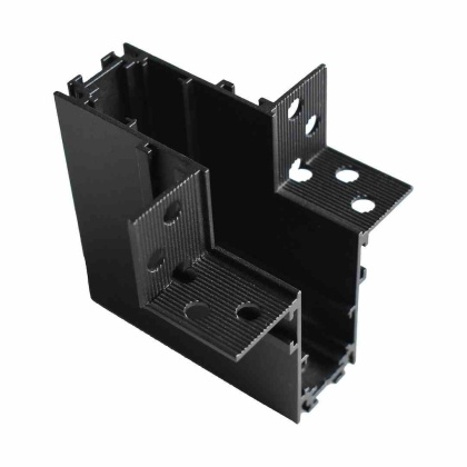 Narożnik podtynkowy dolny L do szynoprzewodu 48V MAGNETIC TRACK Milagro ML6633 czarny mat