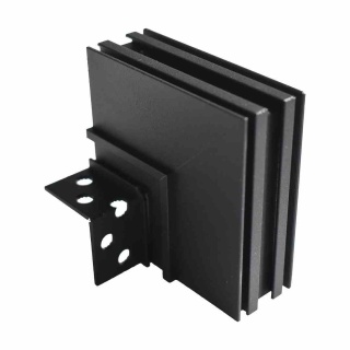 Narożnik podtynkowy dolny L do szynoprzewodu 48V MAGNETIC TRACK Milagro ML6633 czarny mat