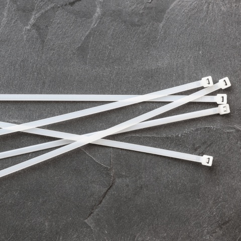 Opaski Zaciskowe Kablowe BIAŁE 4,6x200mm 100sztuk TRYTKI 20cm