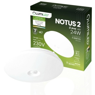 Plafon LED Lampa Sufitowa Natynkowa 24W Okrągły IP44 33 cm Czujnik Ruchu