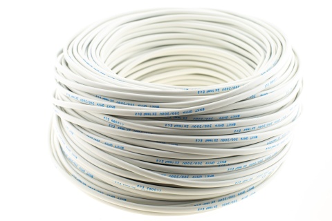 Przewód elektryczny Płaski H03VVH2F OMYp 300V 2x1,5 płaski biały linka 1m