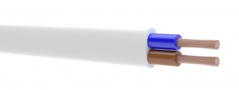 Przewód elektryczny Płaski H03VVH2F OMYp 300V 2x1,5 płaski biały linka 1m