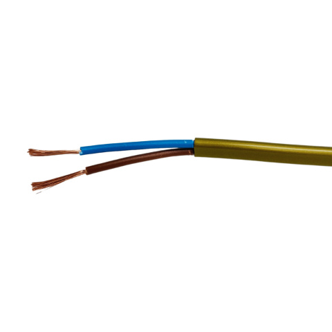 Przewód elektryczny Płaski ZŁOTY H03VVH2F OMYp 300V 2x0,75 płaski linka 1m