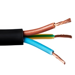 Przewód okrągły elektryczny 3x1 Czarny H03VVF OMY 300V 3x1 linka 1m