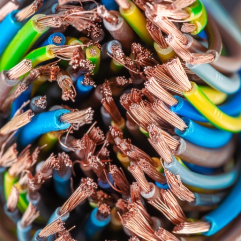 Przewód okrągły elektryczny 3x2,5 Czarny OWY 500V 3x2,5 H05VV‑F linka 1m