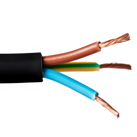 Przewód okrągły elektryczny Czarny H03VVF OMY 300V 3x0,5 linka 1m