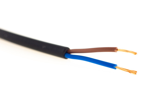 Przewód okrągły elektryczny H03VV OMY 300V 2x0,75 czarny linka 1m