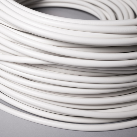 Przewód okrągły elektryczny H03VVF OMY 300V 2x1 linka 1m Biały