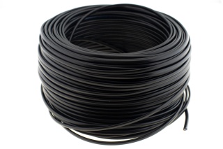 Przewód płaski Kabel 2x1,5 H03VVH2F OMYp 300V 2x1,5 czarny linka 1m