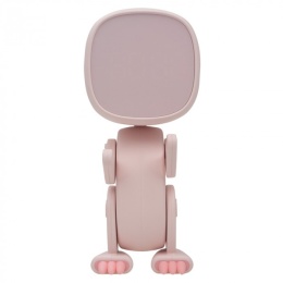 Różowy budzik Robo Dino z funkcją alarmu i zegara 12/24h