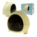Żółty budzik w kształcie dinozaura z wyświetlaczem LED