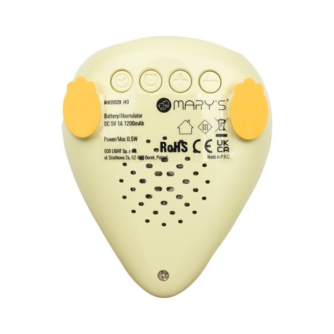 Budzik LED z motywem żółtego dinozaura