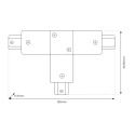 Łącznik T Track Czarny 1-Obwodowy v2.0