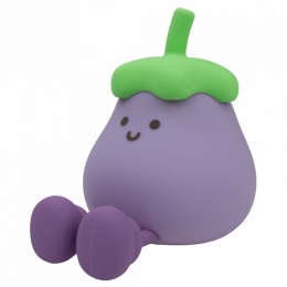 Silikonowa lampka Bakłażan z zimnym białym światłem