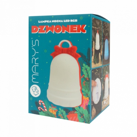 Świąteczna lampka silikonowa Dzwonek dla dzieci z akumulatorem