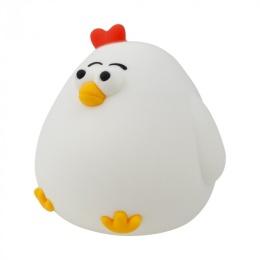 Przód lampki kura z przyciskiem sterującym na spodzie